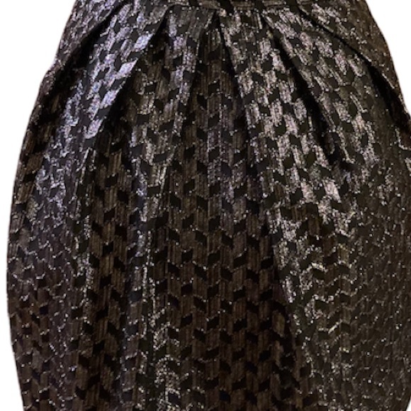 - BCBGeneration Black Silver Metallic Crisscross Back Cocktail Dress 4 - Picture 8 of 8